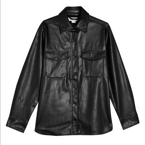 Faux Leather Shacket